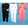 imageIyMoo Plus Size 2 Piece Jumpsuits for Women  Elegant 34 Sleeve Solid Peplum Tops Wide Pants Casual Suit Sets Black 2X