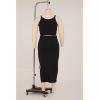 imageIyMoo Sexy Plus Size Dress 2 Piece Outfits Sexy Contrast Sleeveless Tank Crop Tops Bodycon Skirts SetsWine Red