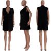 imageIyMoo Womens Casual Sleeveless Long Sweater Vest Open Front Knit Cardigan Waistcoat with PocketsBlack