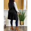 imageIyMoo Womens Casual Sleeveless Long Sweater Vest Open Front Knit Cardigan Waistcoat with PocketsBlack