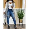 imageIyMoo Womens Casual Sleeveless Long Sweater Vest Open Front Knit Cardigan Waistcoat with PocketsLight Gray