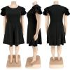 imageIyMoo Womens Plus Size Cape Flutter Sleeve Stretchy A Line Swing Flared Skater Cocktail Party Dress with PocketsWine Red