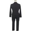 imageWomens 2 Piece Outfits Long Sleeve Suits Business Blazers with Pants Black XXLarge
