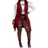 imageIyMoo Womens Casual Sleeveless Long Sweater Vest Open Front Knit Cardigan Waistcoat with PocketsWine Red