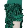 imageIyMoo Women Sexy Strapless Ruffle Bodycon Dress Solid Color Fringe Slim Party Cocktail Bandage DressesGreen