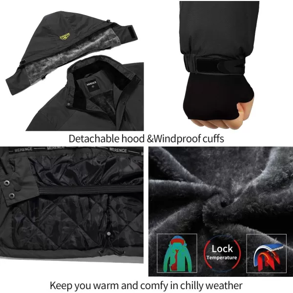 FANTURE Mens Mountain Waterproof Ski Jacket Windproof Rain Jacket