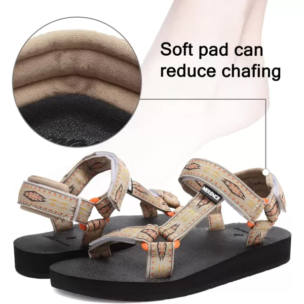 CIOR Womens Sport Sandals Hiking Sandals with Arch Support Yoga Mat Insole Outdoor Light Weight Water ShoesBeige