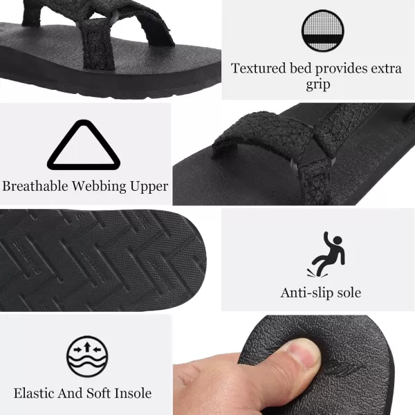 CIOR Womens Sport Sandals Hiking Sandals with Arch Support Yoga Mat Insole Outdoor Light Weight Water ShoesLsblack