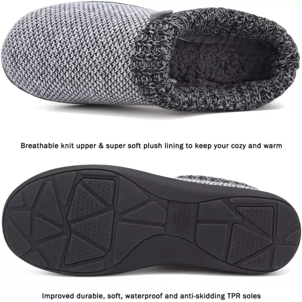 FANTURE Mens Memory Foam Slippers Cotton Knitted House Slippers Closed Toe NonSlip House Shoes Indoor amp OutdoorFANTURE Mens Memory Foam Slippers Cotton Knitted House Slippers Closed Toe NonSlip House Shoes Indoor amp Outdoor