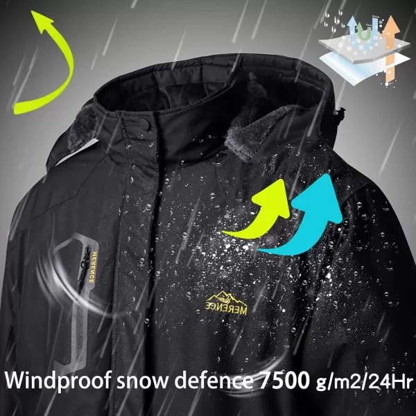 FANTURE Mens Mountain Waterproof Ski Jacket Windproof Rain JacketDarkgrey