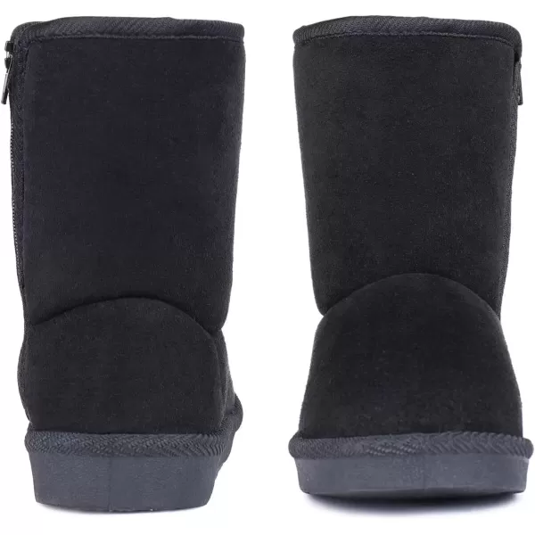 FANTURE Toddler Snow Boots for Girls Boys Winter Warm Fur Lined Kids Non Slip Outdoor Shoes ToddlerLittle Kid03black