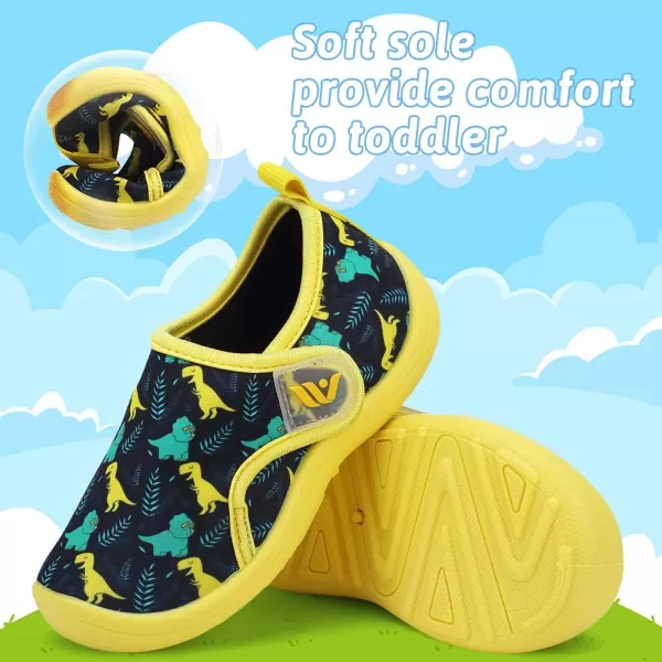 FANTURE Toddler Water Shoes Boys Girls Sandal Cute Aquatic Beach Swim Pool Water Park Aqua Sneakers Toddler amp Little Kid01d Yellow