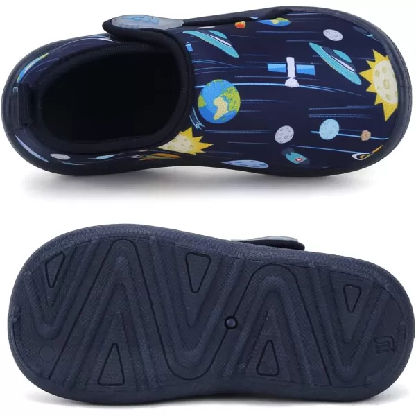 FANTURE Toddler Water Shoes Boys Girls Sandal Cute Aquatic Beach Swim Pool Water Park Aqua Sneakers Toddler amp Little Kid01space Blue