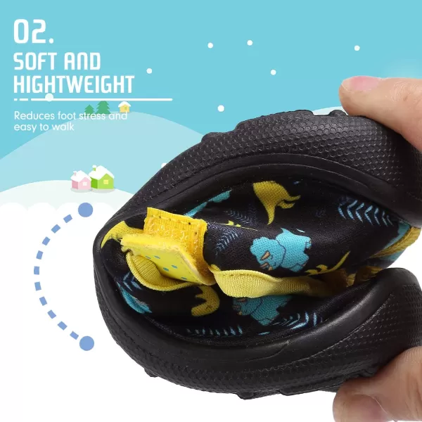 FANTURE Toddler Water Shoes Boys Girls Sandal Cute Aquatic Beach Swim Pool Water Park Aqua Sneakers Toddler amp Little Kid02blackyellow