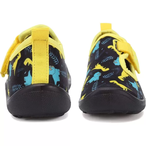 FANTURE Toddler Water Shoes Boys Girls Sandal Cute Aquatic Beach Swim Pool Water Park Aqua Sneakers Toddler amp Little Kid02blackyellow