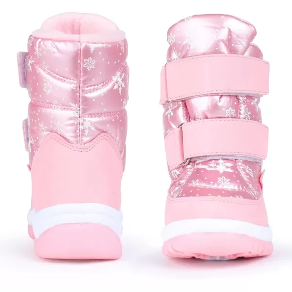 FANTURE Winter Snow Boots for Boy and Girl Outdoor with Fur LinedToddlerLittle Kids016ypink