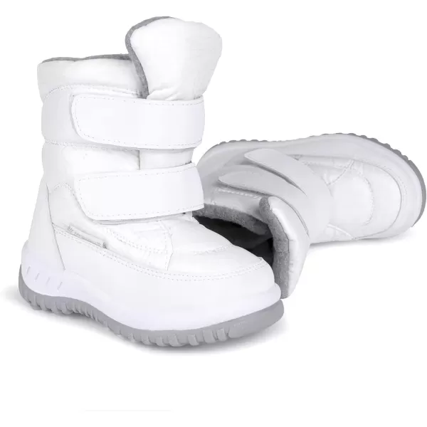 FANTURE Winter Snow Boots for Boy and Girl Outdoor with Fur LinedToddlerLittle Kids016ywhite