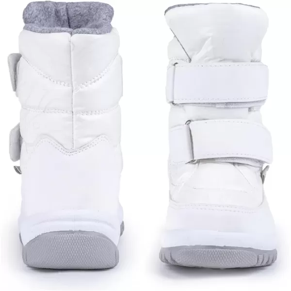 FANTURE Winter Snow Boots for Boy and Girl Outdoor with Fur LinedToddlerLittle Kids016ywhite