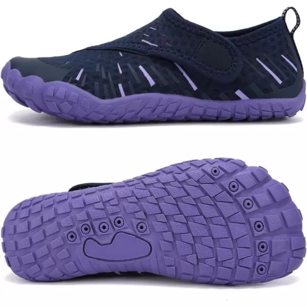 Boys amp Girls Water Shoes Lightweight Comfort Sole Easy Walking Athletic Slip on Aqua SockToddlerLittle KidBig Kid1purple