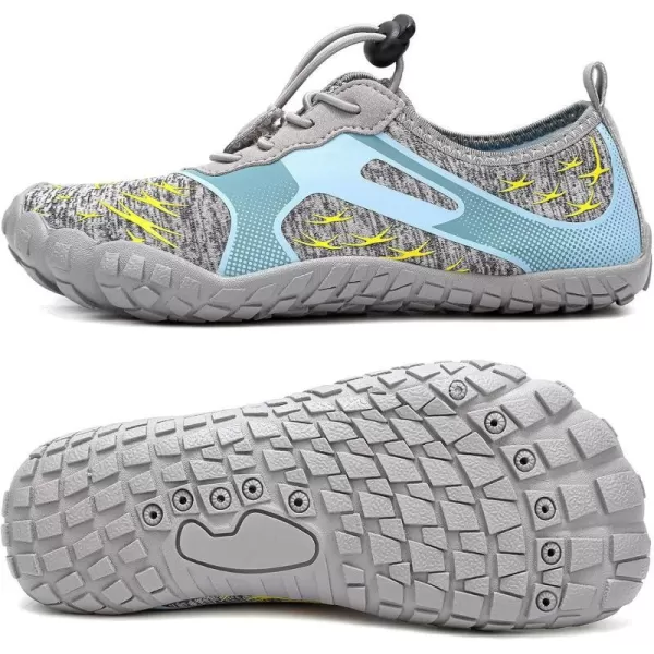 Boys amp Girls Water Shoes Lightweight Comfort Sole Easy Walking Athletic Slip on Aqua SockToddlerLittle KidBig Kid265grey