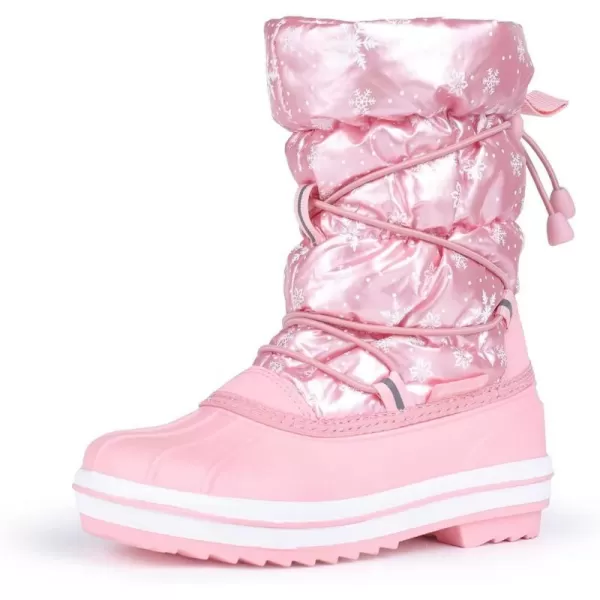 FANTURE Kids Snow Boots Boys Girls Waterproof Outdoor Winter Boots with Warm Fur Lined ToddlerLittle Kid579pink