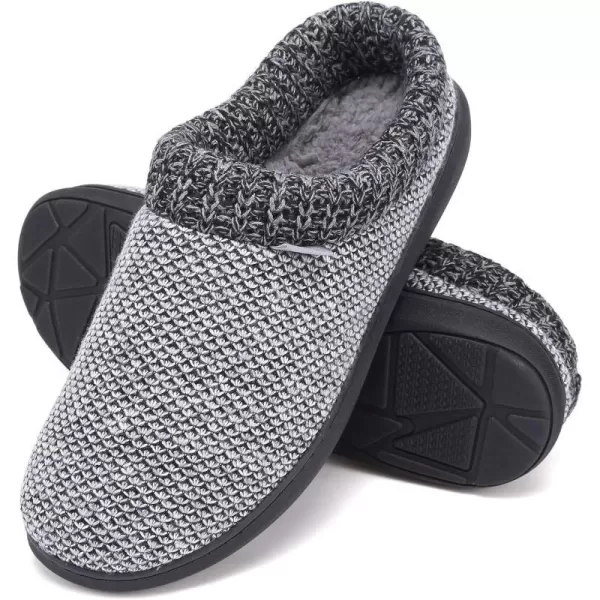 FANTURE Mens Memory Foam Slippers Cotton Knitted House Slippers Closed Toe NonSlip House Shoes Indoor amp OutdoorFANTURE Mens Memory Foam Slippers Cotton Knitted House Slippers Closed Toe NonSlip House Shoes Indoor amp Outdoor