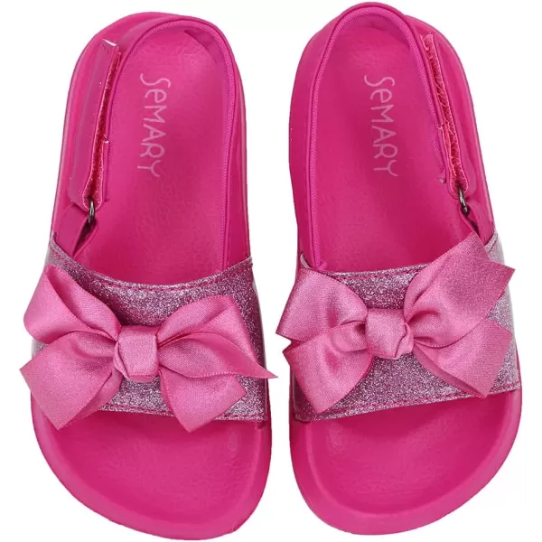 FANTURE Toddler Boys ampamp Girls Slides Sandals BeachPool Slippers NonSlip Kids Water ShoesButterfly Pink