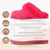 imageFANTURE Genuine Australian Sheepskin Women Slippers Memory Foam Fluffy Shearling Slippers Indoor Outdoor House Shoes with Warm Lining901berry