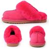imageFANTURE Genuine Australian Sheepskin Women Slippers Memory Foam Fluffy Shearling Slippers Indoor Outdoor House Shoes with Warm Lining901berry