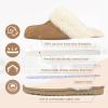 imageFANTURE Genuine Australian Sheepskin Women Slippers Memory Foam Fluffy Shearling Slippers Indoor Outdoor House Shoes with Warm Lining901chestnut