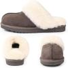 imageFANTURE Genuine Australian Sheepskin Women Slippers Memory Foam Fluffy Shearling Slippers Indoor Outdoor House Shoes with Warm Lining901coffee