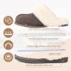 imageFANTURE Genuine Australian Sheepskin Women Slippers Memory Foam Fluffy Shearling Slippers Indoor Outdoor House Shoes with Warm Lining901coffee