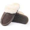 imageFANTURE Genuine Australian Sheepskin Women Slippers Memory Foam Fluffy Shearling Slippers Indoor Outdoor House Shoes with Warm Lining901coffee