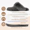 imageFANTURE Genuine Australian Sheepskin Women Slippers Memory Foam Fluffy Shearling Slippers Indoor Outdoor House Shoes with Warm Lining901grey