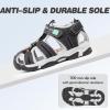imageFANTURE Kids Athletic Sandals Closed Toe Lightweight Boys Girls Outdoor Summer Sports Shoes003black