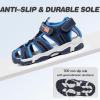 imageFANTURE Kids Athletic Sandals Closed Toe Lightweight Boys Girls Outdoor Summer Sports Shoes003navy