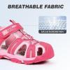 imageFANTURE Kids Athletic Sandals Closed Toe Lightweight Boys Girls Outdoor Summer Sports Shoes003pink