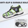 imageFANTURE Kids Athletic Sandals Closed Toe Lightweight Boys Girls Outdoor Summer Sports Shoes004blackgreen
