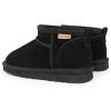 imageFANTURE Kids Snow Boots Boys Girls Winter Boots Cow Suede Warm Faux Fur Lined Durable ShoesLittle KidBig Kid912lblack