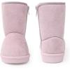 imageFANTURE Toddler Snow Boots for Girls Boys Winter Warm Fur Lined Kids Non Slip Outdoor Shoes ToddlerLittle Kid020bpurple
