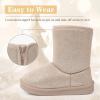 imageFANTURE Toddler Snow Boots for Girls Boys Winter Warm Fur Lined Kids Non Slip Outdoor Shoes ToddlerLittle Kid020btkhaki