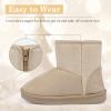 imageFANTURE Toddler Snow Boots for Girls Boys Winter Warm Fur Lined Kids Non Slip Outdoor Shoes ToddlerLittle Kid020gkhaki