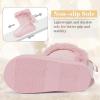 imageFANTURE Toddler Snow Boots for Girls Boys Winter Warm Fur Lined Kids Non Slip Outdoor Shoes ToddlerLittle Kid021btpink
