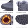imageFANTURE Womens Waterproof MidCalf Snow Boot  Winter Thinsulate Insulation Warm Fur Lined  AntiSlip ampamp Lace Up Closure Cold Weather Boots U420WGLBY20240712Stone Gray