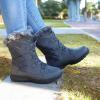 imageFANTURE Womens Waterproof MidCalf Snow Boot  Winter Thinsulate Insulation Warm Fur Lined  AntiSlip ampamp Lace Up Closure Cold Weather Boots U420WGLBY20240712Stone Gray