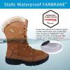 imageFANTURE Womens Waterproof MidCalf Snow Boot  Winter Thinsulate Insulation Warm Fur Lined  AntiSlip ampamp Lace Up Closure Cold Weather Boots U420WGLBY20240712Dcamel