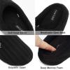 imageFANTURE nisex Mens Womens Memory Foam Slippers Comfort CottonBlend Closed Toe House Shoes Indoor ScuffU419WMT02920240606Black