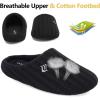 imageFANTURE nisex Mens Womens Memory Foam Slippers Comfort CottonBlend Closed Toe House Shoes Indoor ScuffU419WMT02920240606Black