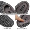 imageFANTURE nisex Mens Womens Memory Foam Slippers Comfort CottonBlend Closed Toe House Shoes Indoor ScuffU419WMT02920240606Black Gray