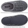 imageFANTURE nisex Mens Womens Memory Foam Slippers Comfort CottonBlend Closed Toe House Shoes Indoor ScuffU419WMT02920240606Black Gray